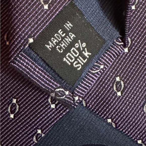 MICHAEL KORS Purple Silk Geometric Tie - Picture 5 of 9